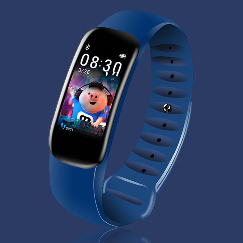 Suitable For Huawei Xiaomi Black Technology Electronic Watch - Black & Elva