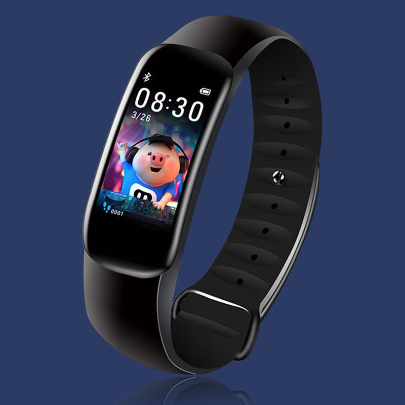 Suitable For Huawei Xiaomi Black Technology Electronic Watch - Black & Elva