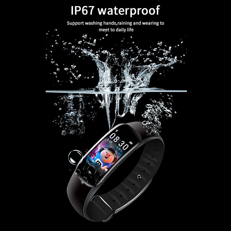 Suitable For Huawei Xiaomi Black Technology Electronic Watch - Black & Elva
