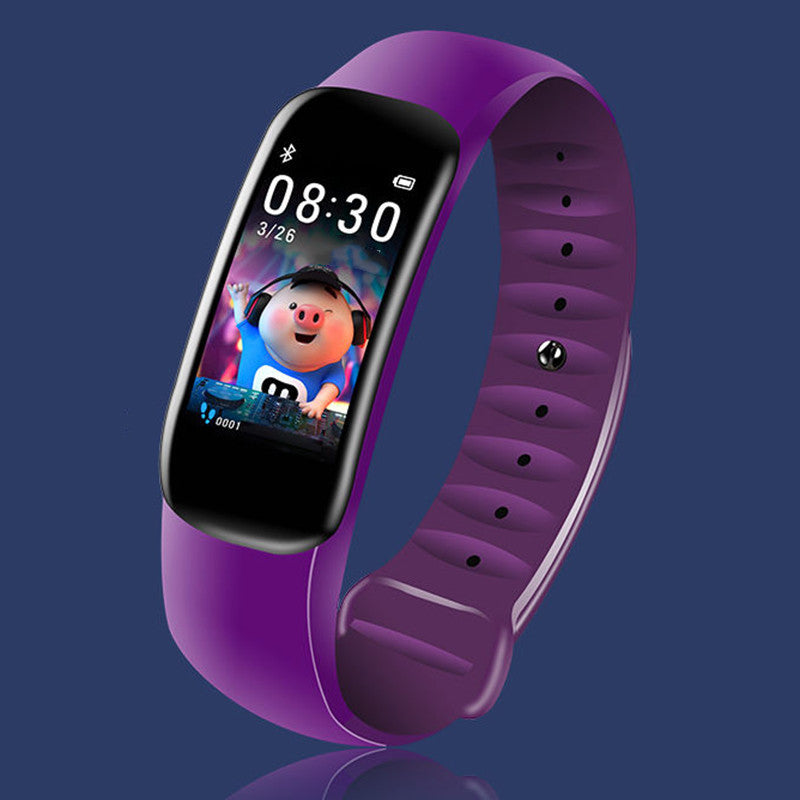 Suitable For Huawei Xiaomi Black Technology Electronic Watch - Black & Elva