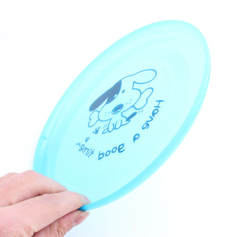 Silicone Dog Flying Disc – Chew-Resistant Interactive Toy for Pets - Black & Elva