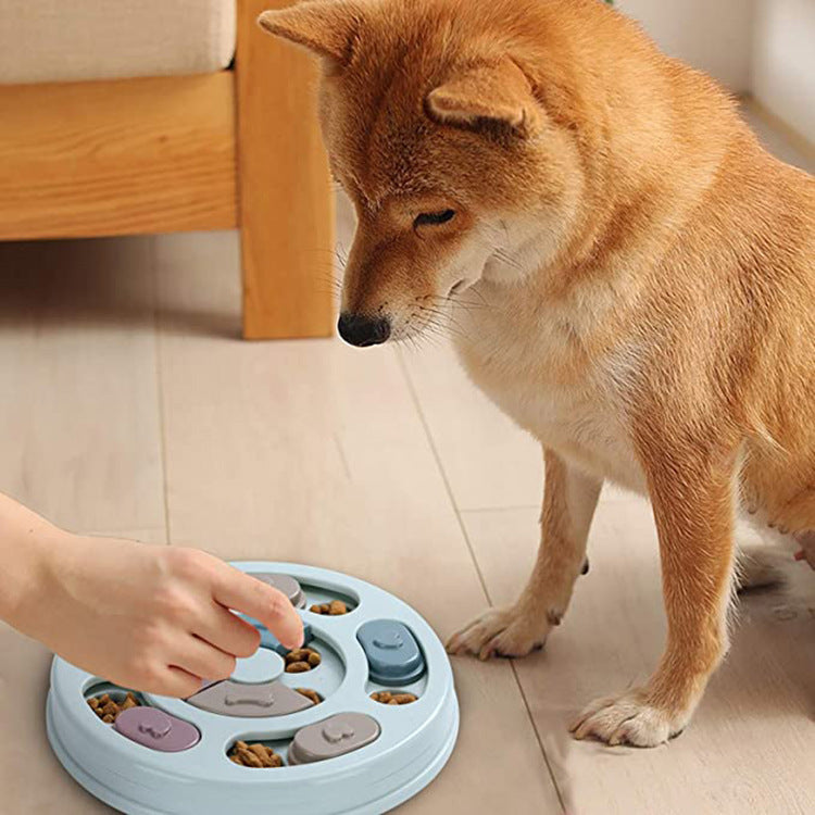 Interactive Dog Puzzle Feeder Bowl – Slow Feeding & Mental Stimulation Toy - Black & Elva