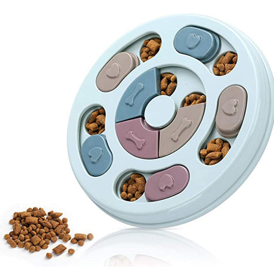 Interactive Dog Puzzle Feeder Bowl – Slow Feeding & Mental Stimulation Toy - Black & Elva