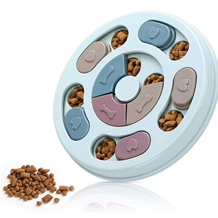 Interactive Dog Puzzle Feeder Bowl – Slow Feeding & Mental Stimulation Toy - Black & Elva