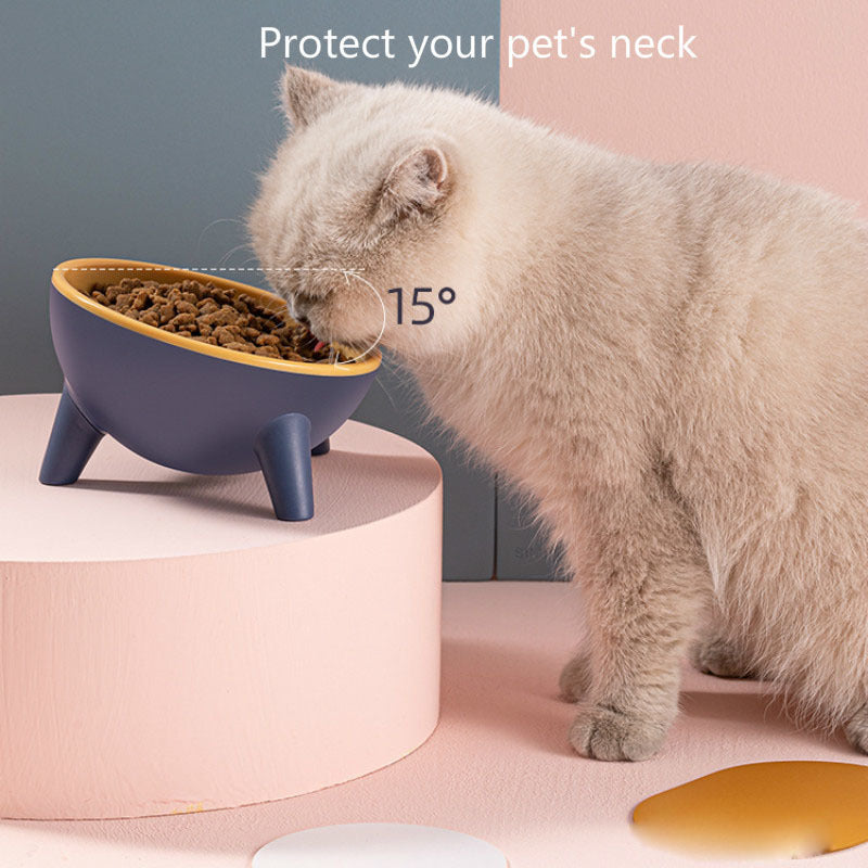 Cat Dog Bowl With Stand Pet Feeding Food Bowls Dogs Bunny Rabbit Nordic Color Feeder Product Supplies Pet Accessories - Black & Elva