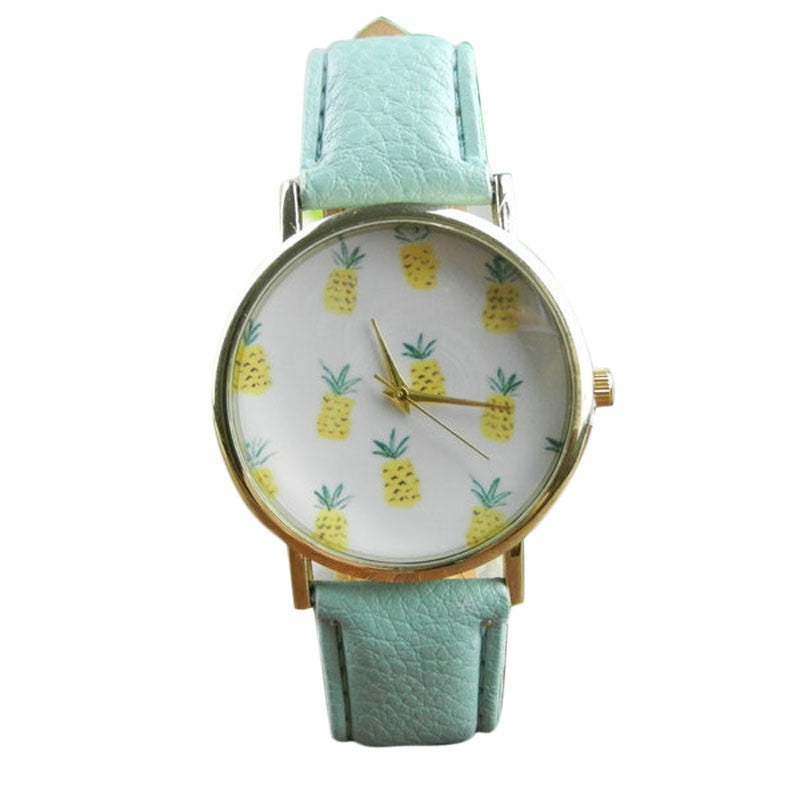 Pineapple pattern watch - Black & Elva