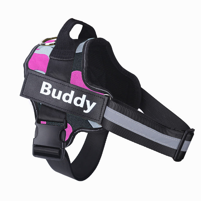 Custom No Pull Dog Harness – Safe, Comfy & Reflective Fit - Black & Elva