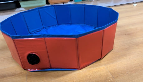 Pet Pool Dog Swimming Pool Foldable Large Dog Bath Supplies - Black & Elva