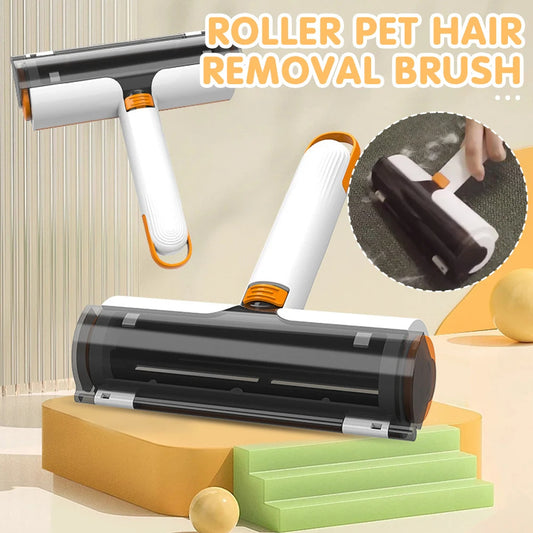 2 In 1 Pet Hair Removal Roller Multifunctional Portable Washable Hair Removal Brush Pet Supplies - Black & Elva