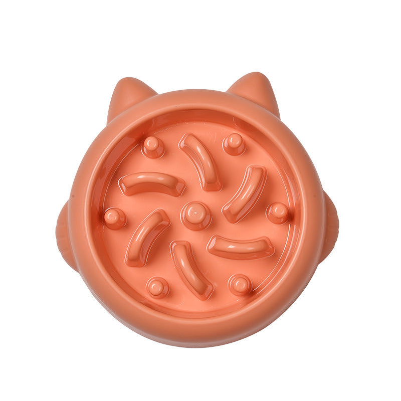 Anti-Choke Slow Feeder Bowl – Safe Eating Dish for Dogs & Cats - Black & Elva