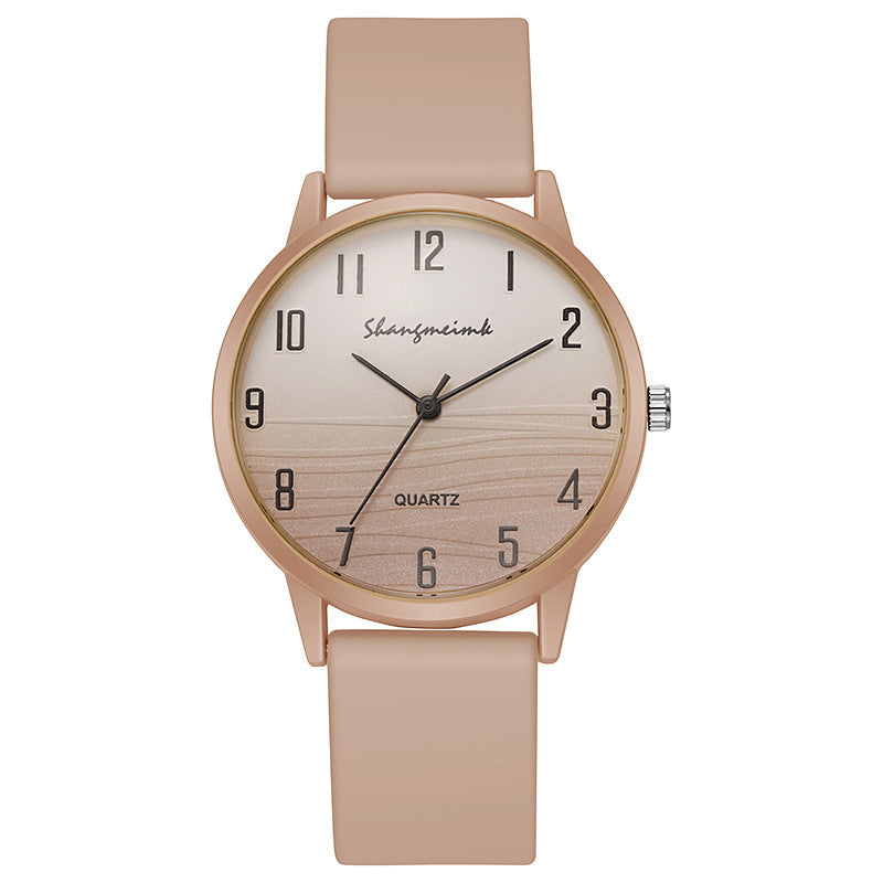 Casual Simple Jelly Color Women's Watch - Black & Elva