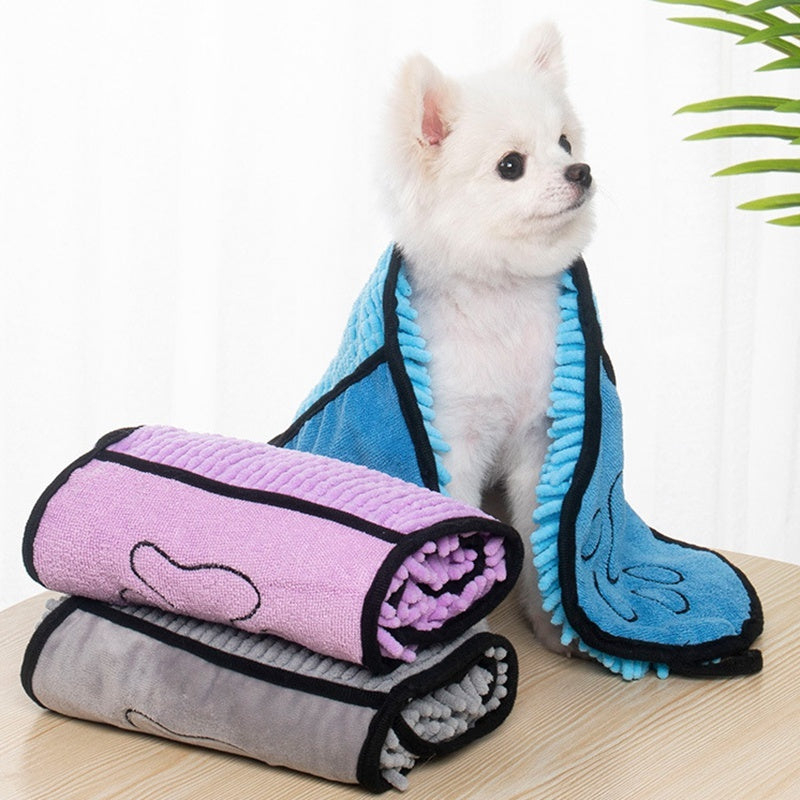 Super Absorbent Microfiber Pet Towels - Black & Elva