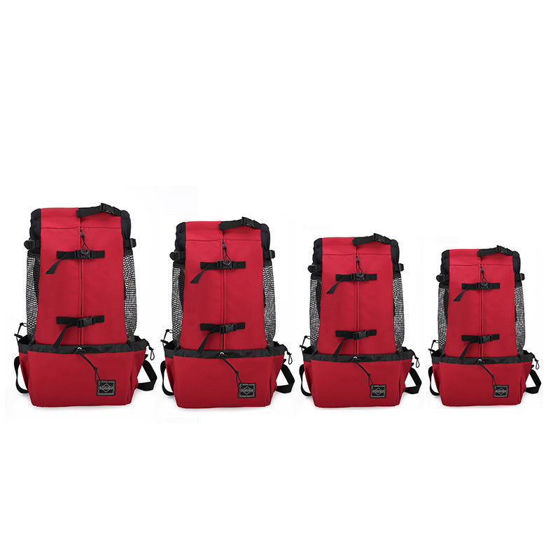 Portable Double Shoulder Dog Carrier Backpack – Travel & Outdoor Pet Bag - Black & Elva