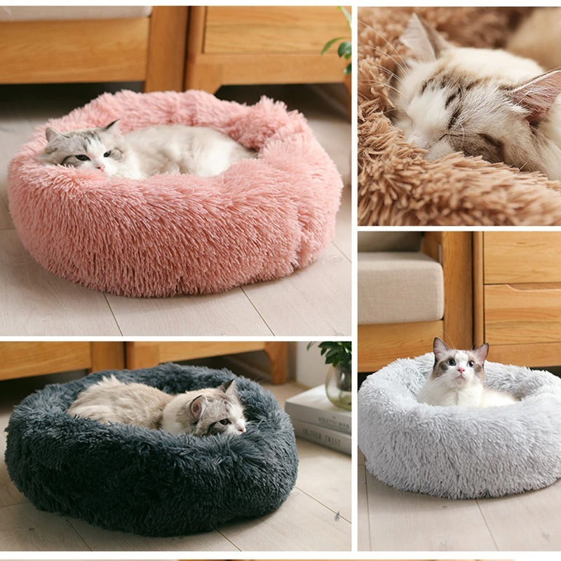 Super Soft Dog Bed – Washable Plush Pet Sofa for Deep Sleep - Black & Elva