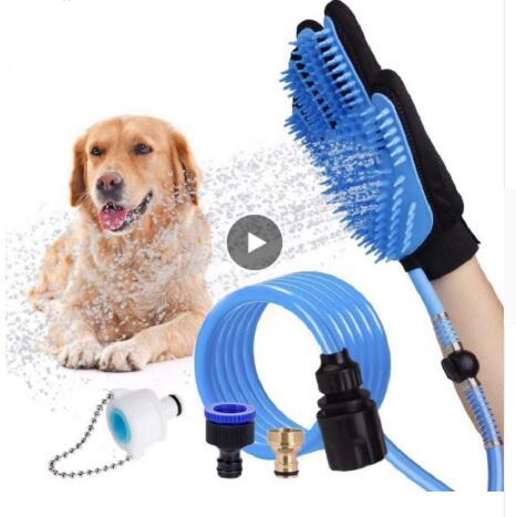 Pet Dog Shower Head Handheld Cat Bathing Shower Tool - Black & Elva