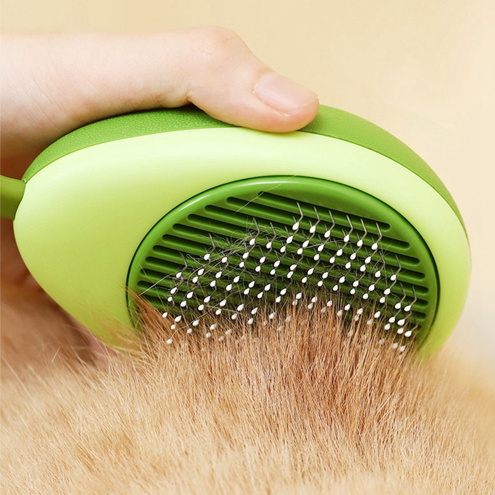 Self-Cleaning Cat Grooming Comb – One-Click Hair Remover - Black & Elva