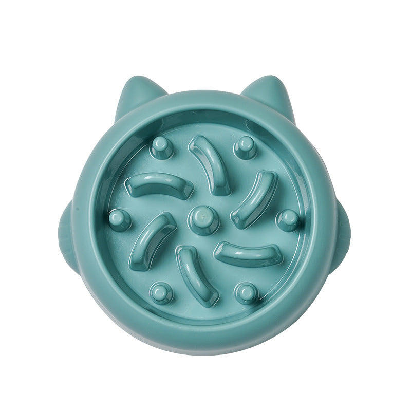Anti-Choke Slow Feeder Bowl – Safe Eating Dish for Dogs & Cats - Black & Elva