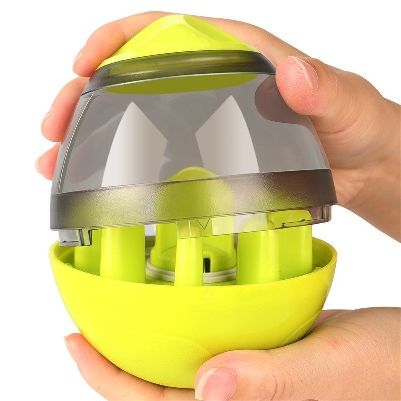 Interactive Dog Tumbler Feeder Toy – Food Dispensing Ball for Puppies & Pets - Black & Elva
