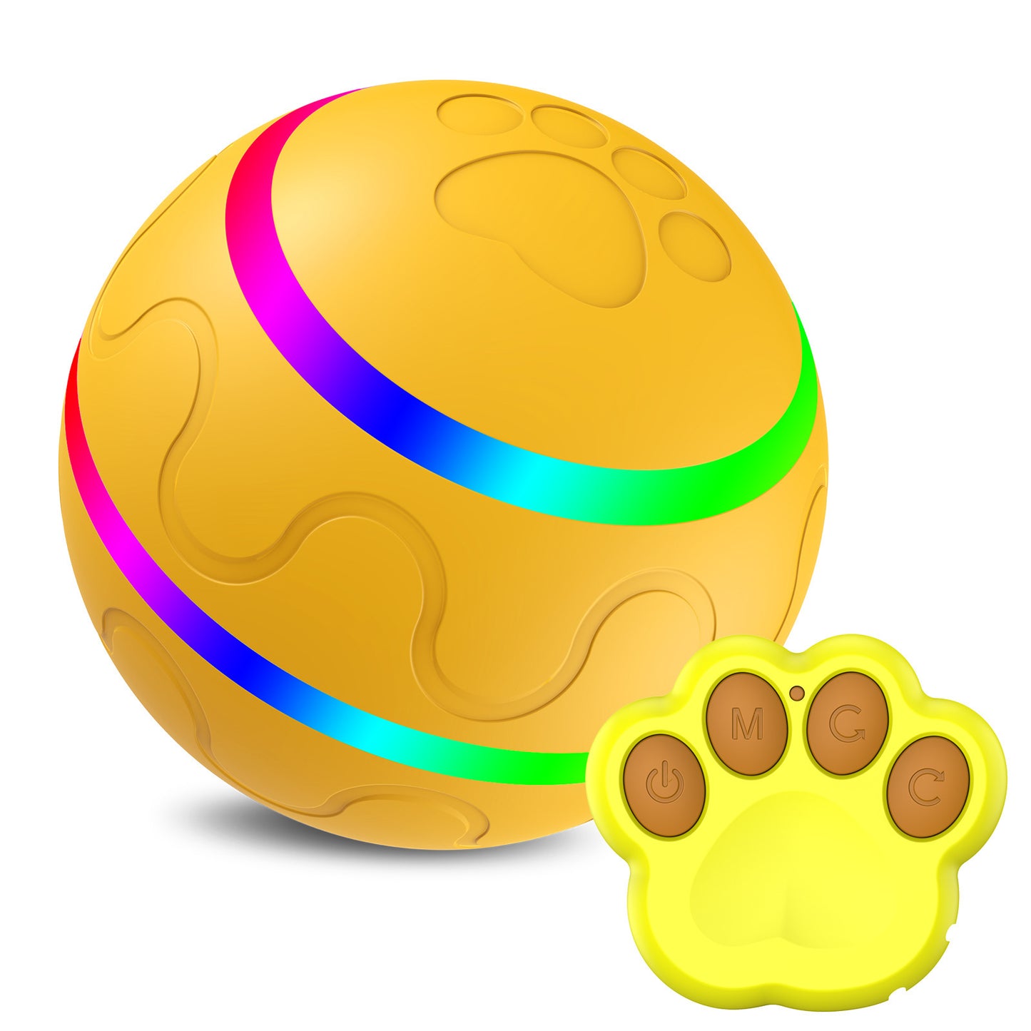 Pet New Cat Wicked Ball Toy Intelligent Ball USB Cat Toys Self Rotating Ball Automatic Rotation Ball - Black & Elva