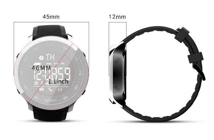 MK18 smart watch bracelet - Black & Elva