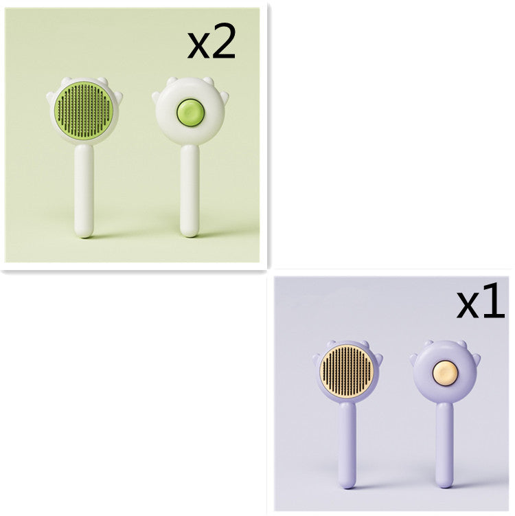Cat Comb Massage Pet Magic Combs Hair Removal Cat And Dog Brush Pets Grooming Cleaning Supplies Scratcher - Black & Elva