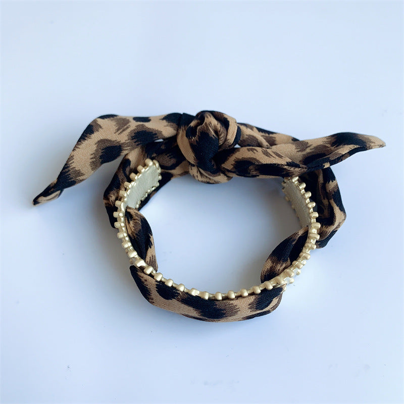 French Retro Color Scarf Bracelet - Black & Elva