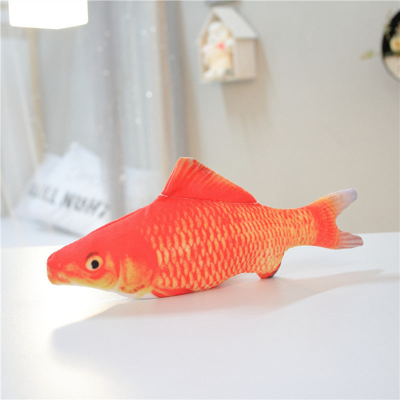 Without Cat Nip Version - Electric Jumping Fish Simulation Electric Fish Toy - Black & Elva