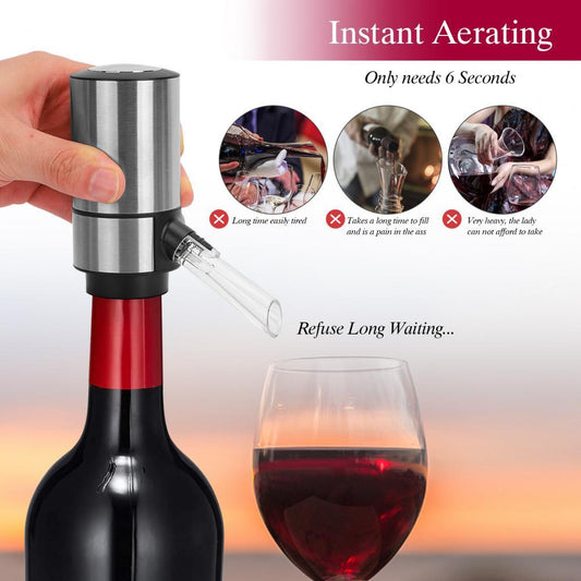 Fashion Personality Instant Decanting Function Decanter - Black & Elva