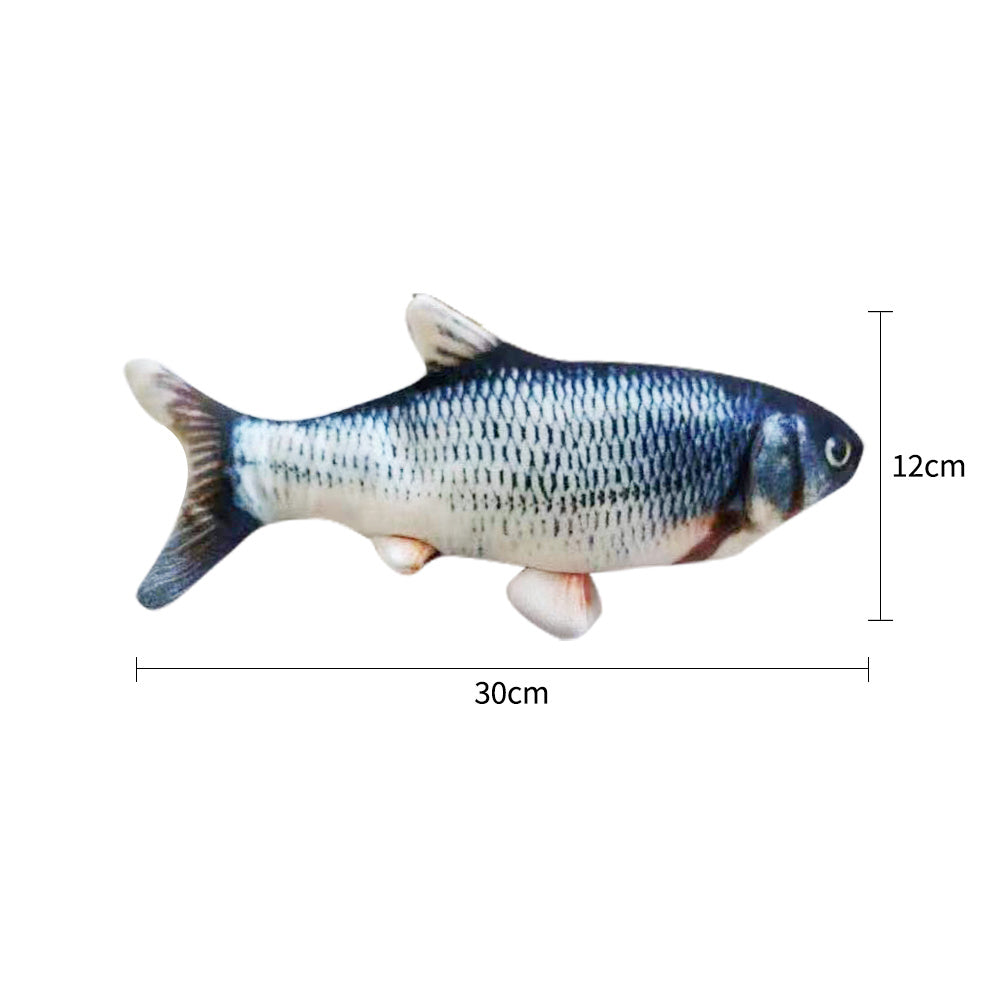 Without Cat Nip Version - Electric Jumping Fish Simulation Electric Fish Toy - Black & Elva