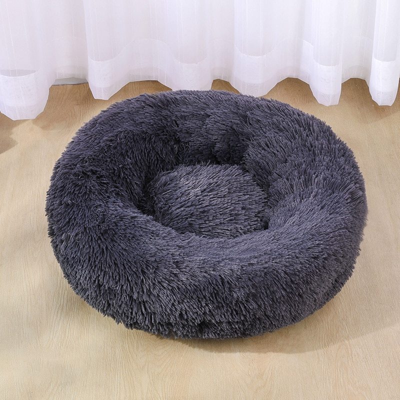 Super Soft Dog Bed – Washable Plush Pet Sofa for Deep Sleep - Black & Elva