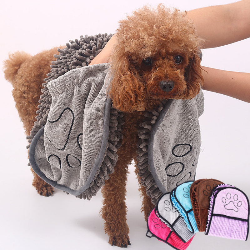 Super Absorbent Microfiber Pet Towels - Black & Elva