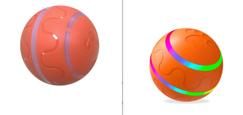 Pet New Cat Wicked Ball Toy Intelligent Ball USB Cat Toys Self Rotating Ball Automatic Rotation Ball - Black & Elva