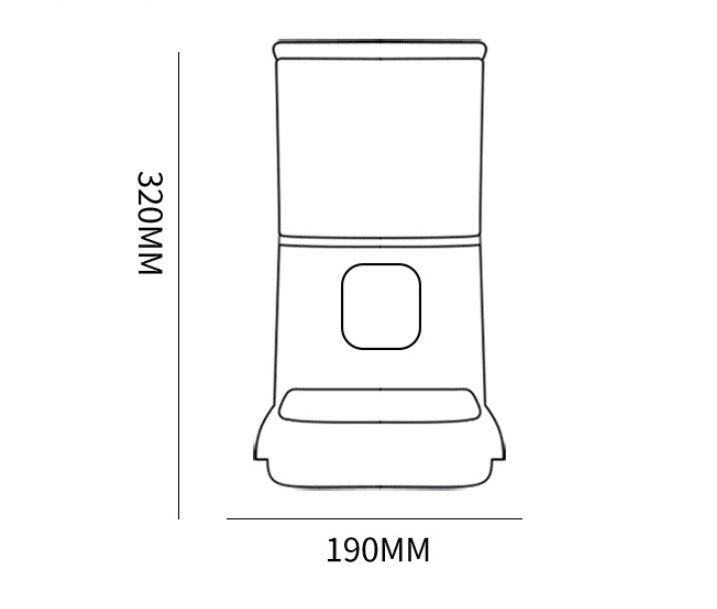 Smart Automatic Pet Feeder with WiFi – Large Capacity, Voice Recorder & Timer for Dogs & Cats - Black & Elva