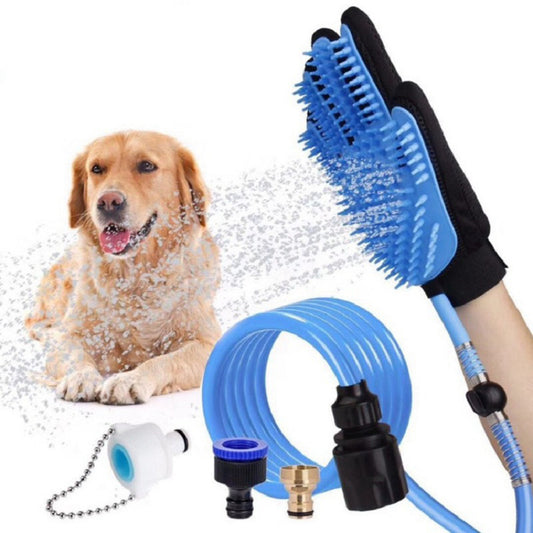 Pet Dog Shower Head Handheld Cat Bathing Shower Tool - Black & Elva