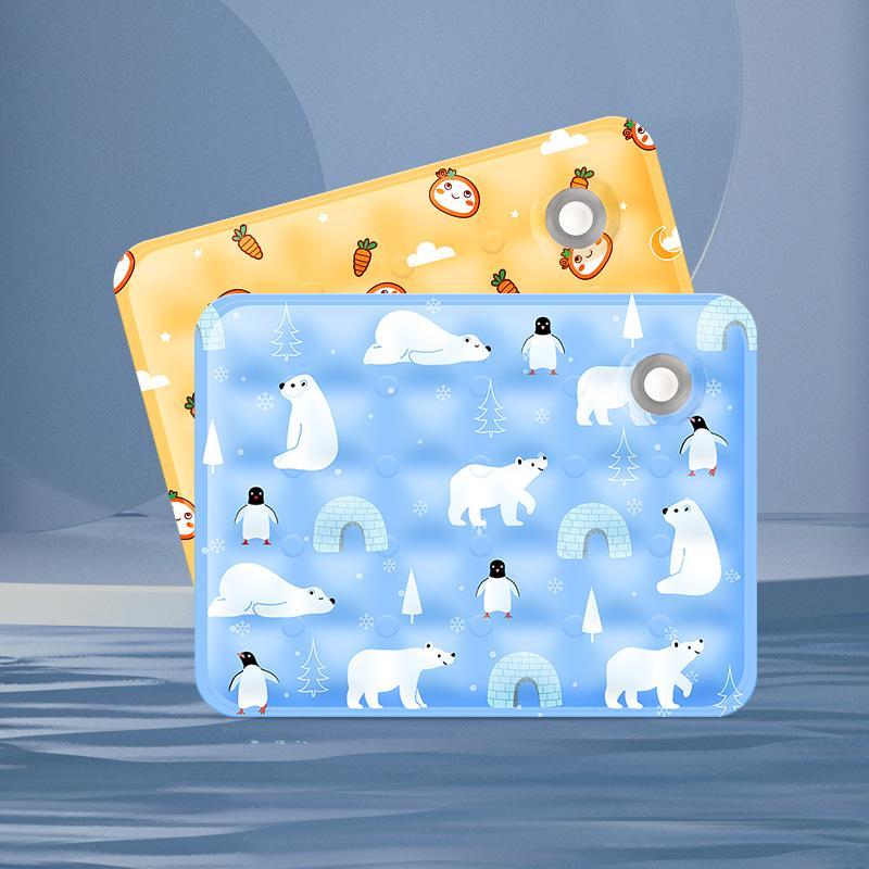 Pet Summer Cooling Pad, Ice Bear Shape, Suitable For Cats And Dogs, Washable And Portable Cooling Pad - Black & Elva
