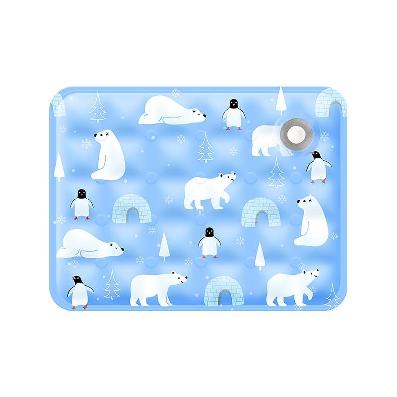 Pet Summer Cooling Pad, Ice Bear Shape, Suitable For Cats And Dogs, Washable And Portable Cooling Pad - Black & Elva