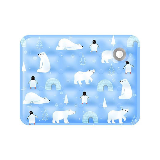 Pet Summer Cooling Pad, Ice Bear Shape, Suitable For Cats And Dogs, Washable And Portable Cooling Pad - Black & Elva
