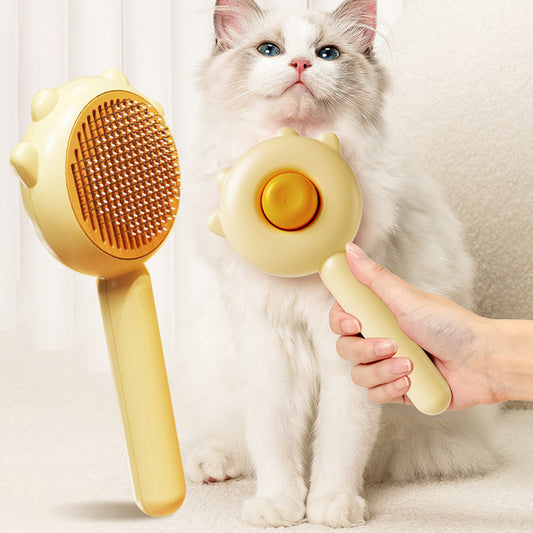 Cat Comb Massage Pet Magic Combs Hair Removal Cat And Dog Brush Pets Grooming Cleaning Supplies Scratcher - Black & Elva