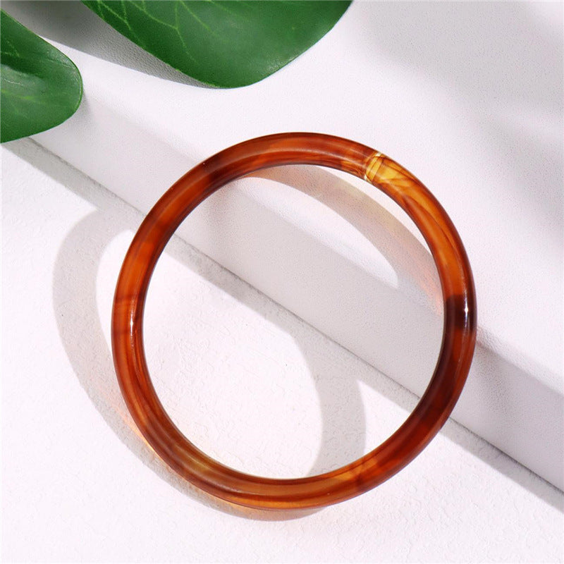 Geometric Irregular Acrylic Simple Bracelet Bracelet For Women - Black & Elva