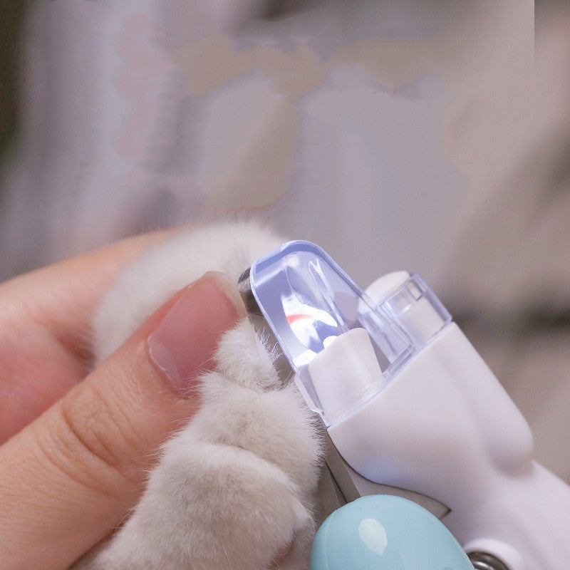 LED Pet Nail Clippers – Electric Dog & Cat Nail Grinder with Light - Black & Elva
