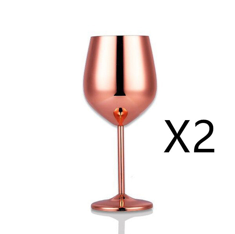 Stainless steel wine glass - Black & Elva