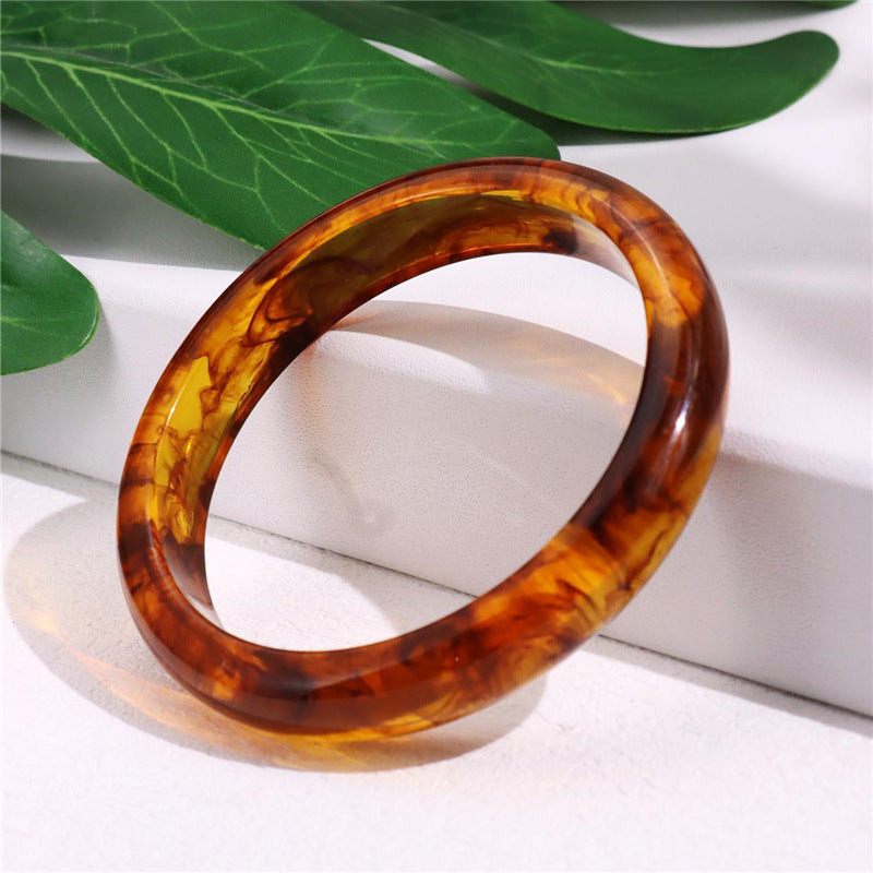 Geometric Irregular Acrylic Simple Bracelet Bracelet For Women - Black & Elva