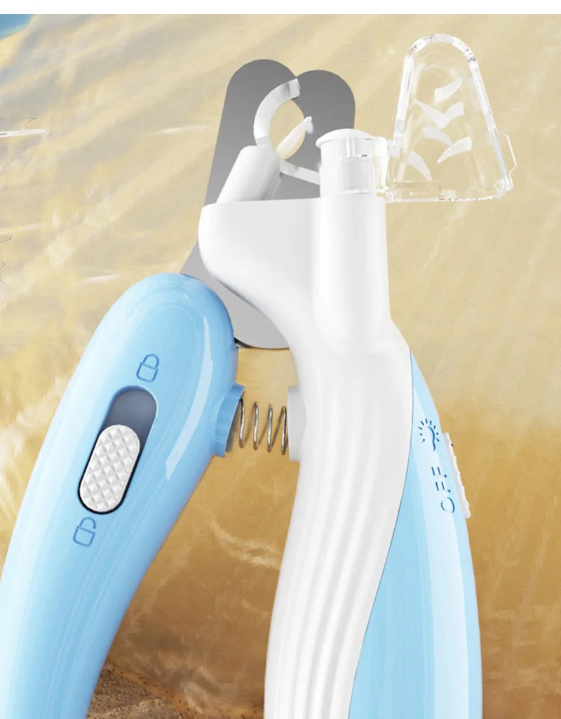 LED Pet Nail Clippers – Electric Dog & Cat Nail Grinder with Light - Black & Elva
