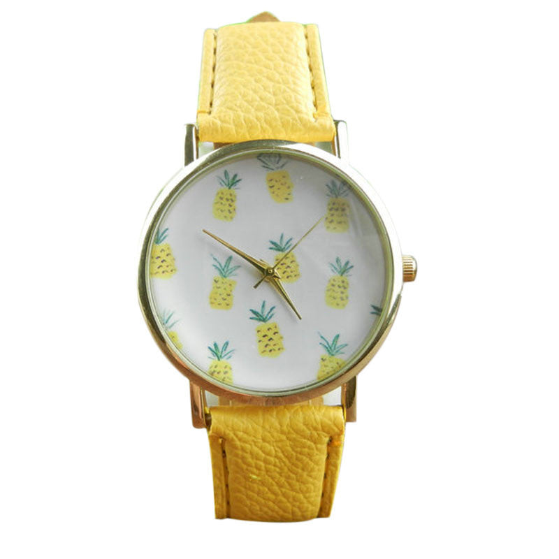 Pineapple pattern watch - Black & Elva