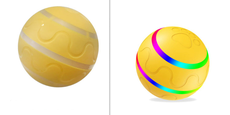 Pet New Cat Wicked Ball Toy Intelligent Ball USB Cat Toys Self Rotating Ball Automatic Rotation Ball - Black & Elva