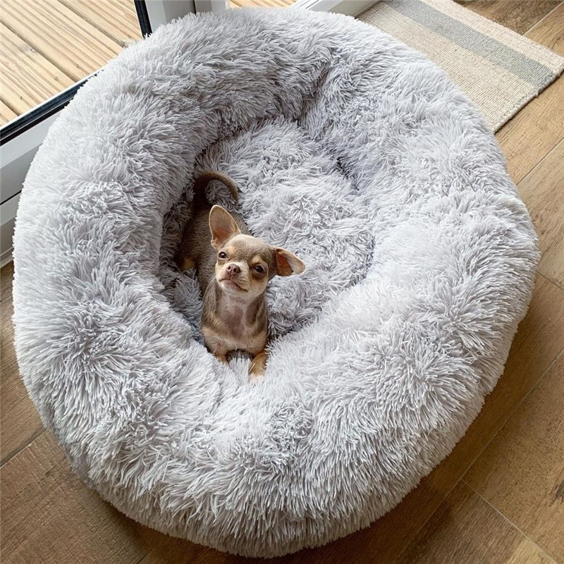 Super Soft Dog Bed – Washable Plush Pet Sofa for Deep Sleep - Black & Elva