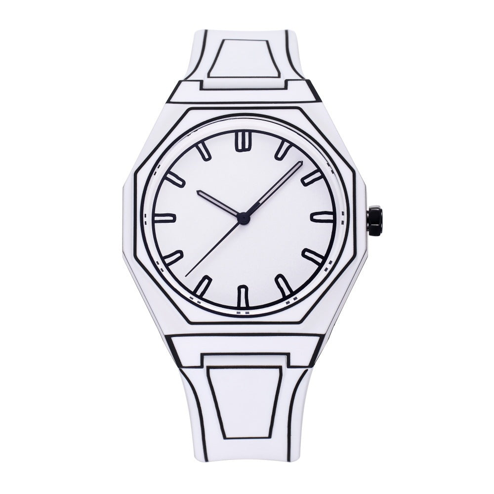 Deep Waterproof Watch Comic Style - Black & Elva