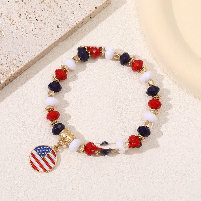Love Five-pointed Star Crystal Bracelet - Black & Elva