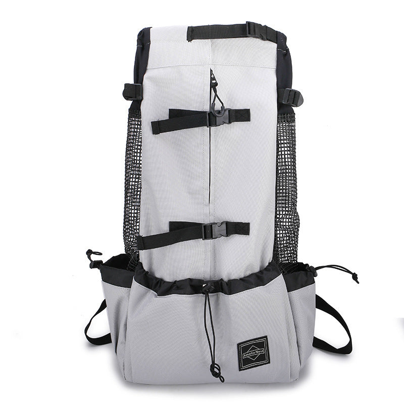 Portable Double Shoulder Dog Carrier Backpack – Travel & Outdoor Pet Bag - Black & Elva