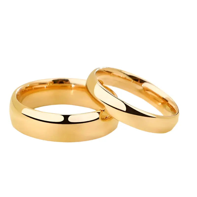 Stainless Steel Wedding Rings - Black & Elva